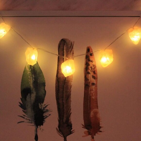 Himalayan Salt Rock String Lights Natural Hand Carved Salt Crystal LED Fairy NEW - Picture 9 of 12